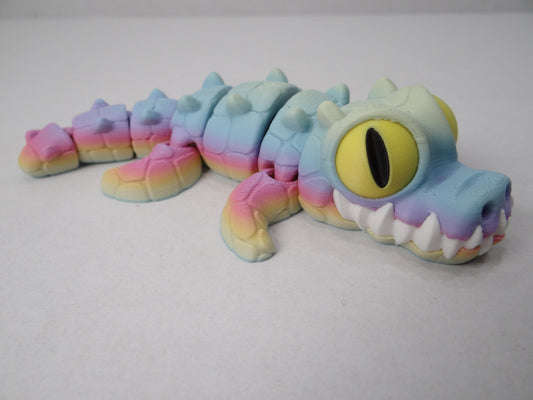 3D Printed Articulating Crocodile β Poseable Magnetic Animal Decor