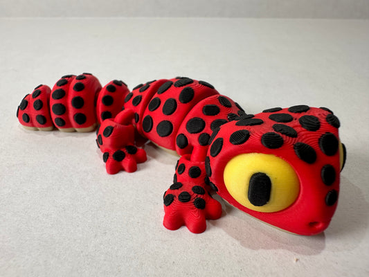 3D Articulating Leopard Gecko Decorative Figurine Fidget with Magnets