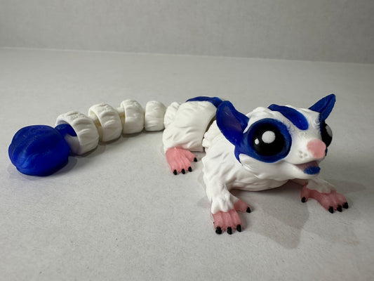 3D Articulating Sugar Glider Decorative Figurine Translucent with Magnets