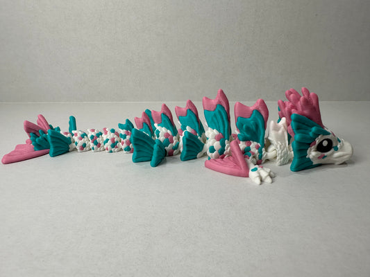 3D Printed Articulating Baby Koi Fish Dragon β Fantasy Display Collectible