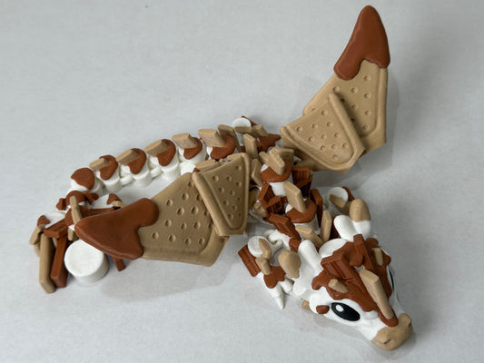 3D Printed Articulating Baby Sβmore Dragon β Cute Fantasy Campfire Decor