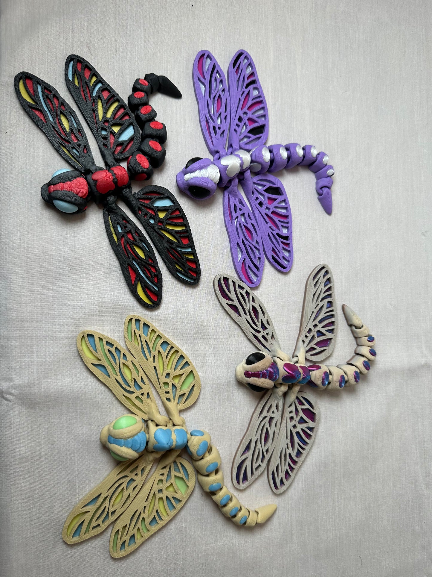 3D Articulating Dragonfly Decorative Figurine Fidget