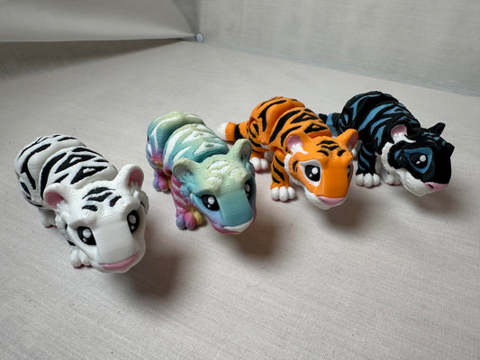 3D Articulated Mini Tiger Display Pieces Fidget or Keychain