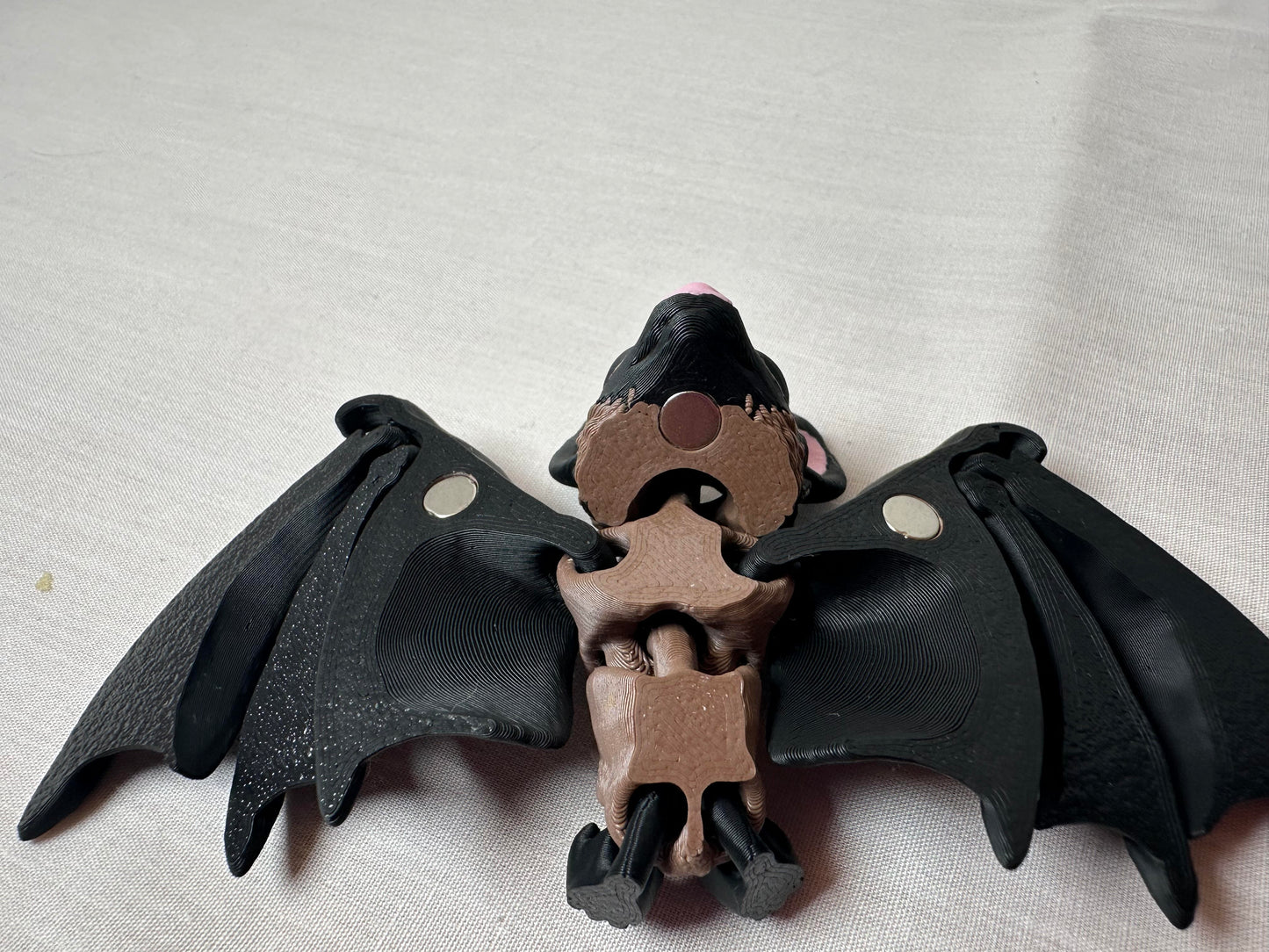 3D Printed Articulating Bat Decorative Figurine Refrigerator Magnet