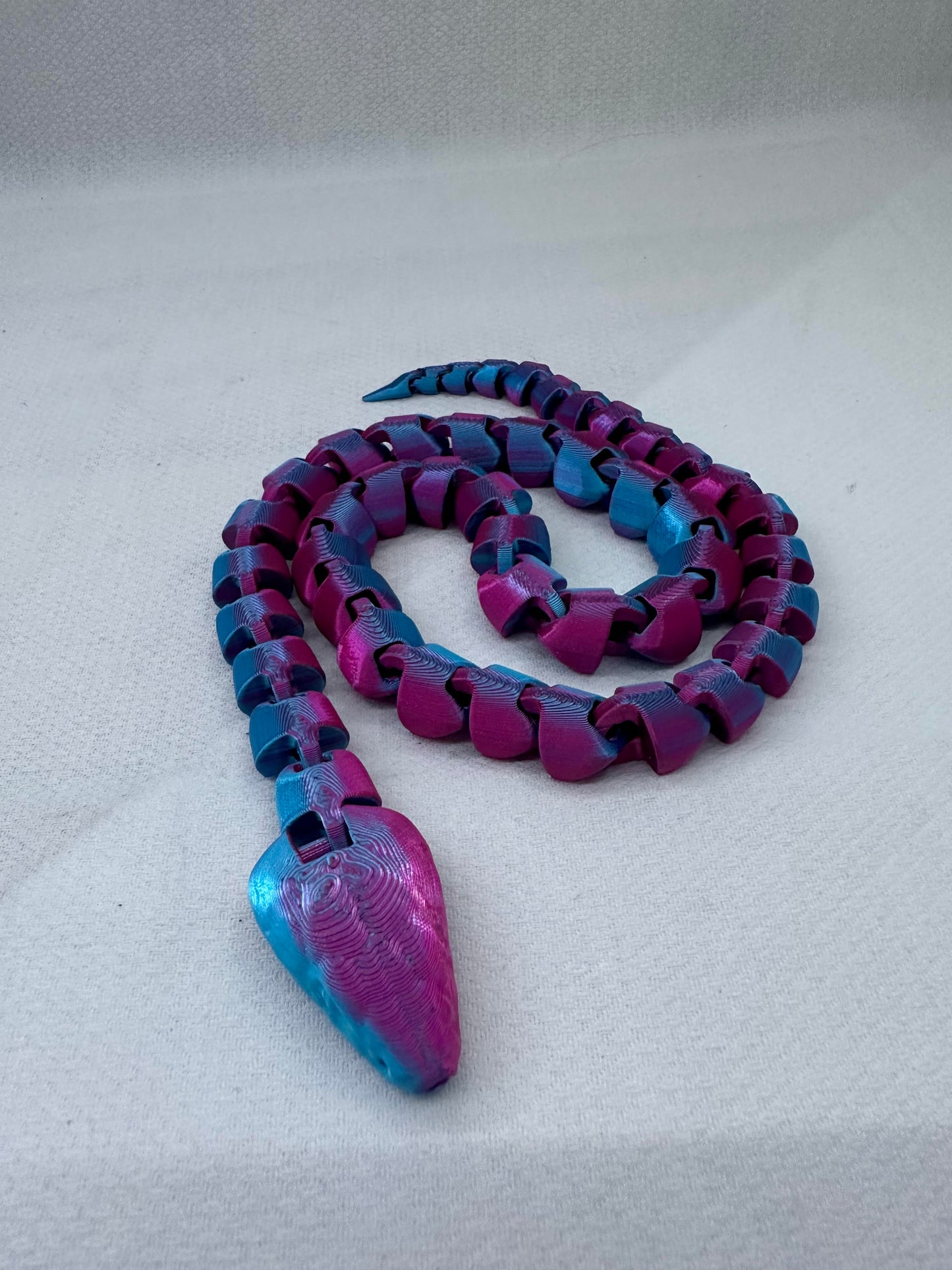 3D Printed Articulated Snake, Fidget Toy