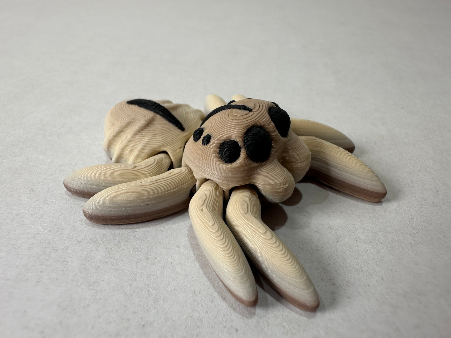3D Printed Articulating Baby Jumping Spider – Poseable Cute Desk Pet