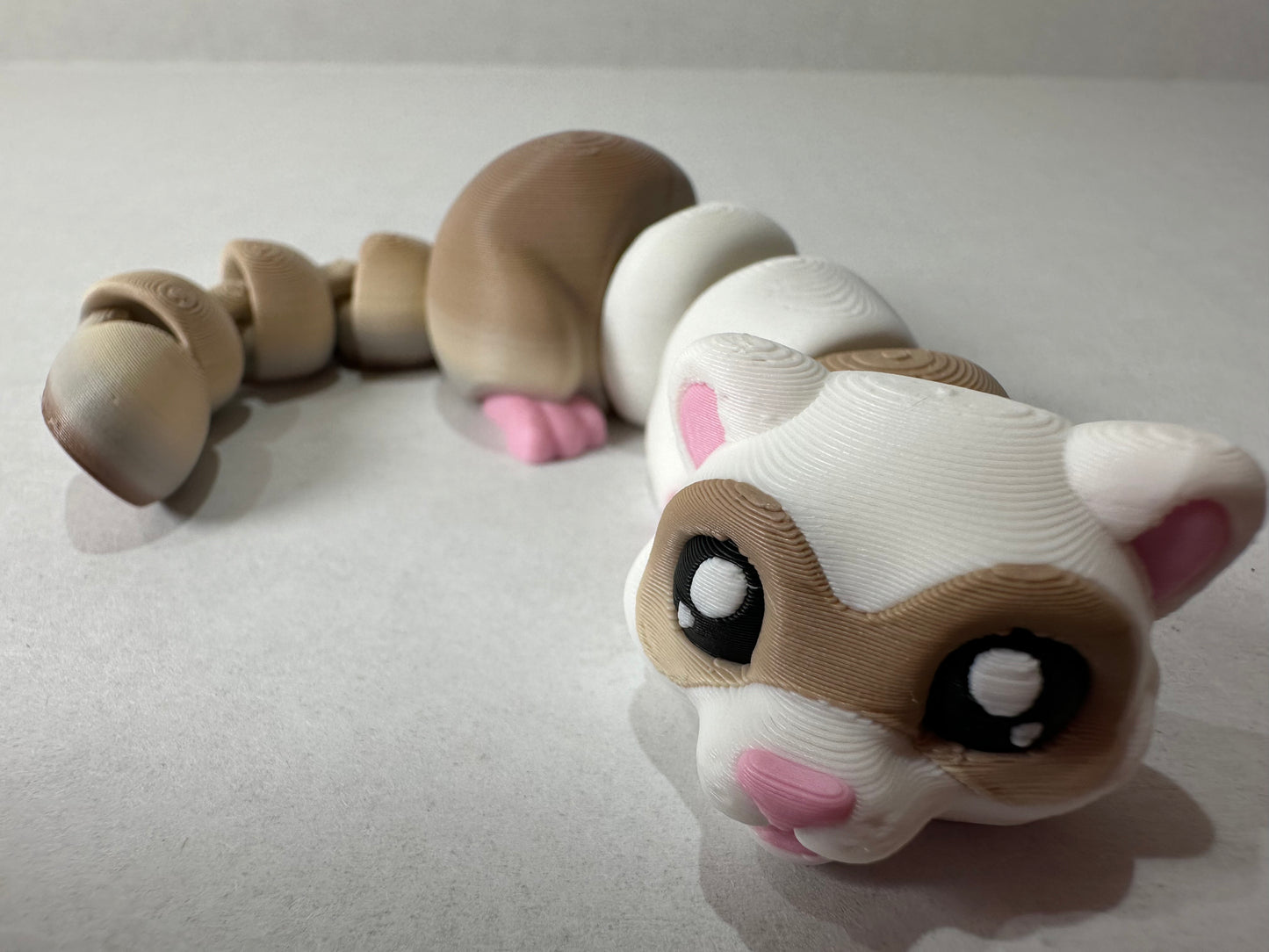 3D Articulating Ferret Decorative Figurine with Magnets