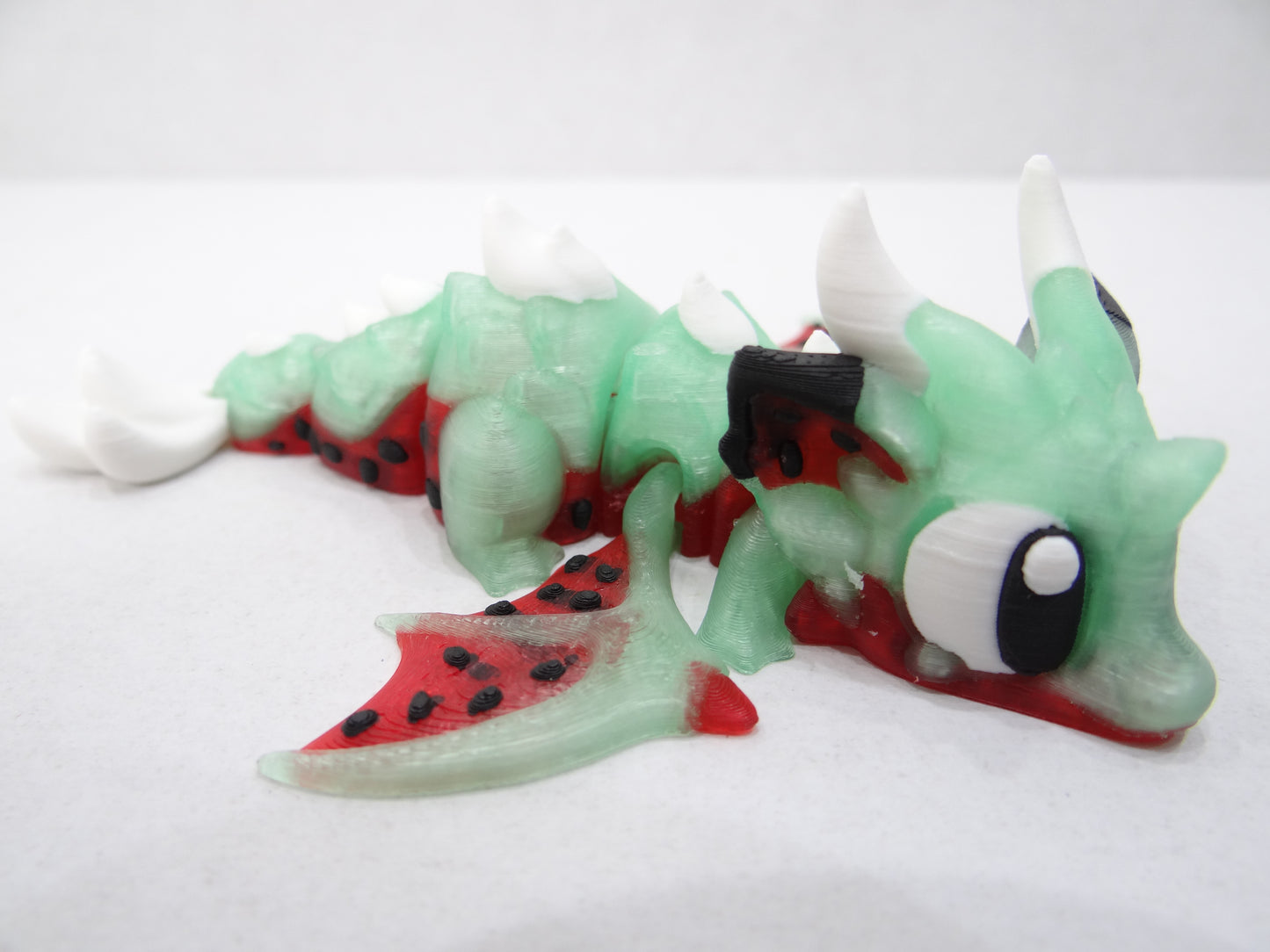 3D Printed Articulating Dragon Fruit Dragon – Magnetic Poseable Desk Decor