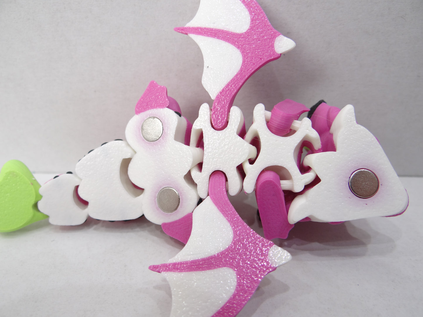 3D Printed Articulating Dragon Fruit Dragon – Magnetic Poseable Desk Decor