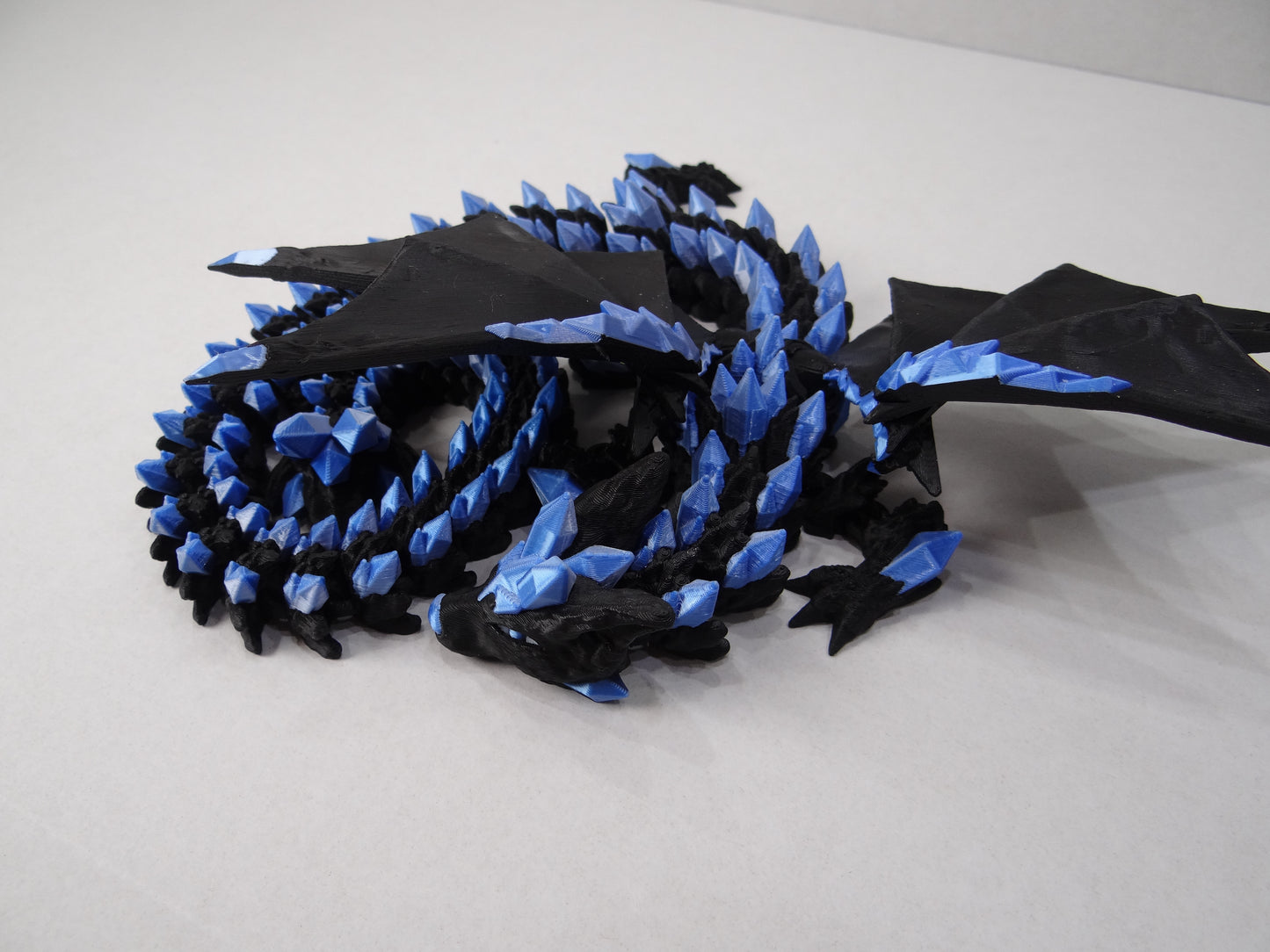 3D Printed Articulating Crystal Wolf Dragon – Fantasy Shelf Decor