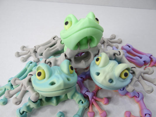 3D Printed Articulating Magnetic Skeleton Frogs – Spooky & Fun Decor