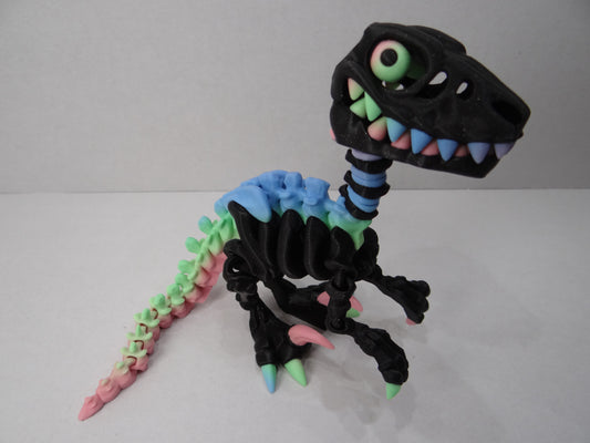 3D Printed Articulating Skeleton Raptors – Fantasy Fossil Fun