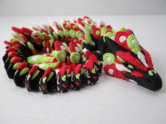 Articulating 3D Printed Peacock Dragon – Fantasy Shelf Decor Collectible