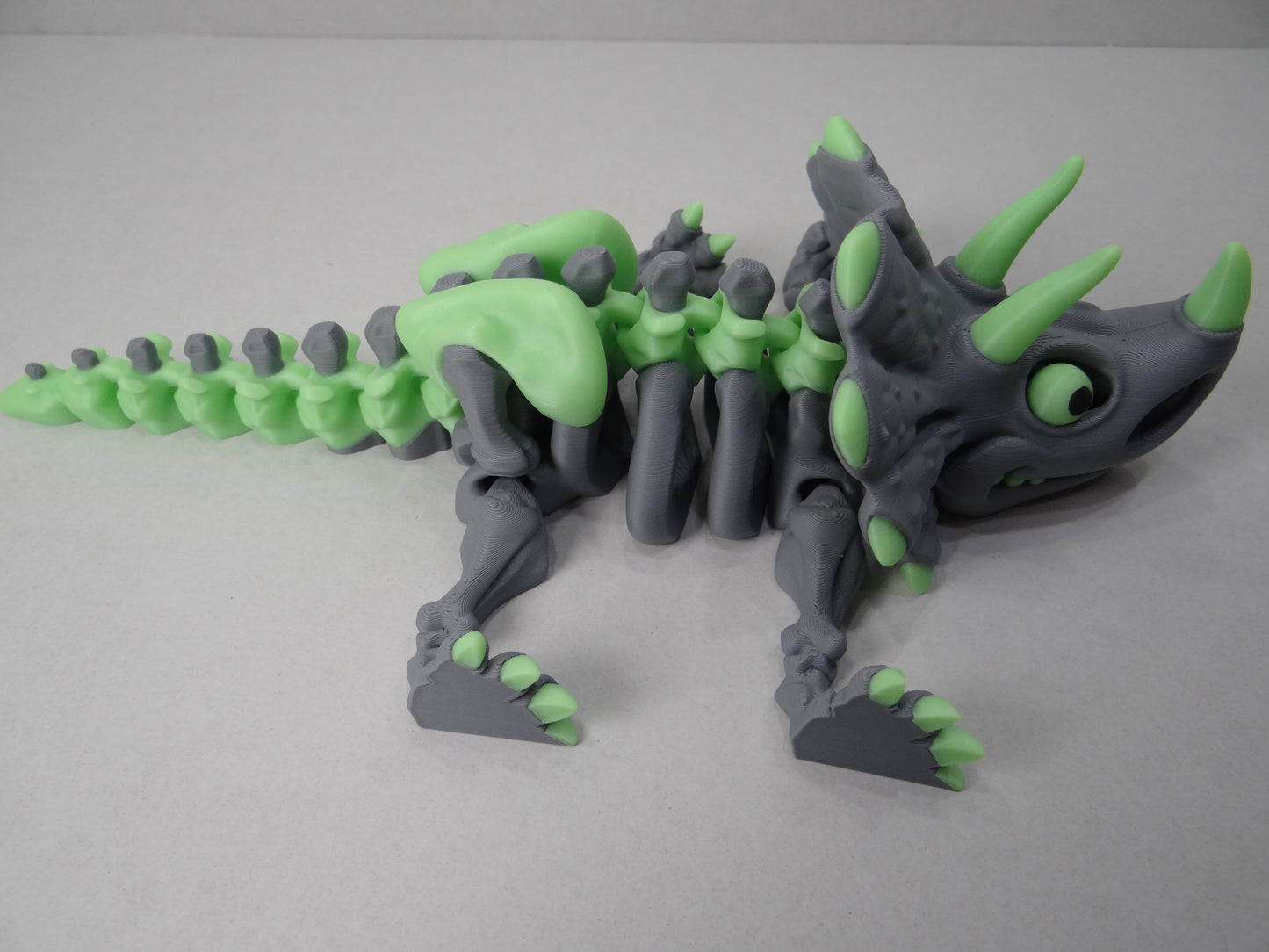 Articulating Skeleton Triceratops – 3D Printed Dinosaur Fossil | Glow, Rainbow, Sparkle Candy Variants | Collectible Dino Gift
