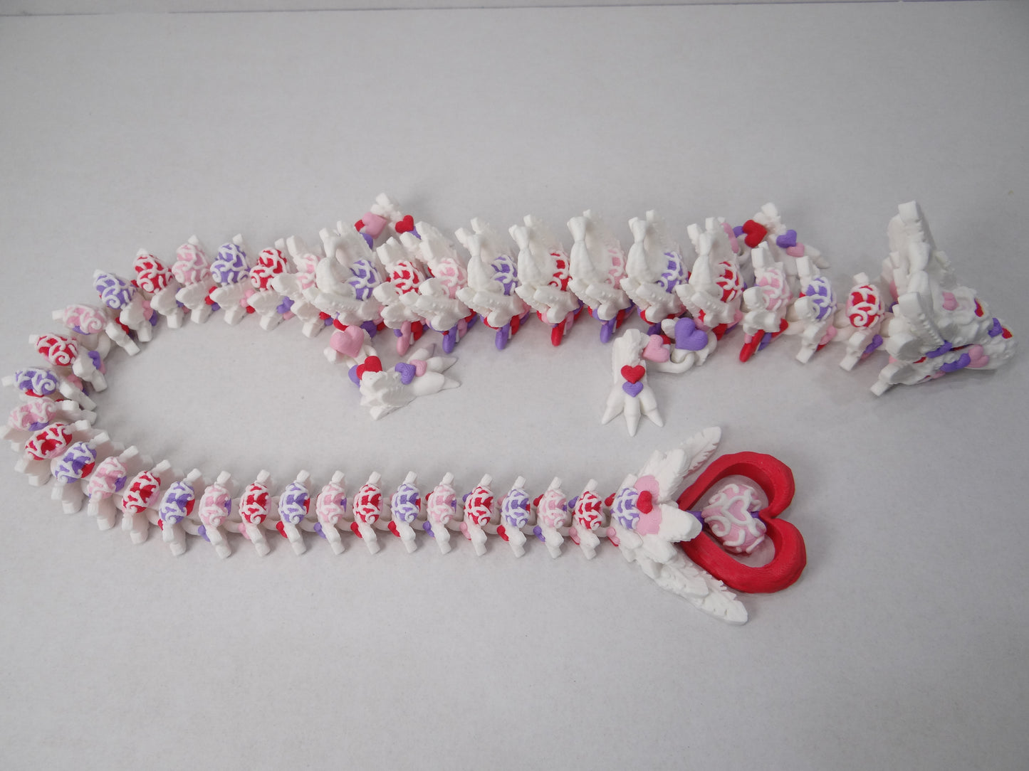 Articulating Adult Heart Dragon – 3D Printed Fantasy Decor with Glow Option