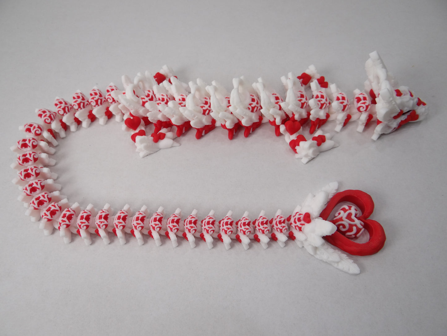 Articulating Adult Heart Dragon – 3D Printed Fantasy Decor with Glow Option