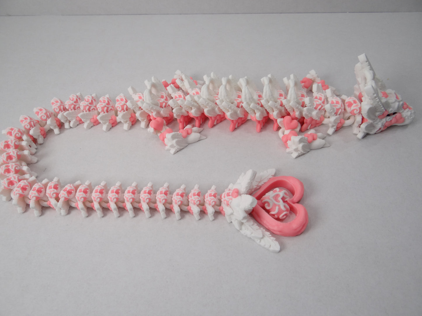 Articulating Adult Heart Dragon – 3D Printed Fantasy Decor with Glow Option