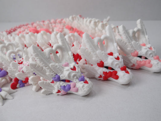 Articulating Adult Heart Dragon – 3D Printed Fantasy Decor with Glow Option