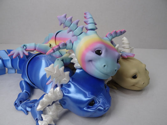 Articulating Axolotl – 3D Printed Poseable Amphibian Shelf or Desk Decor