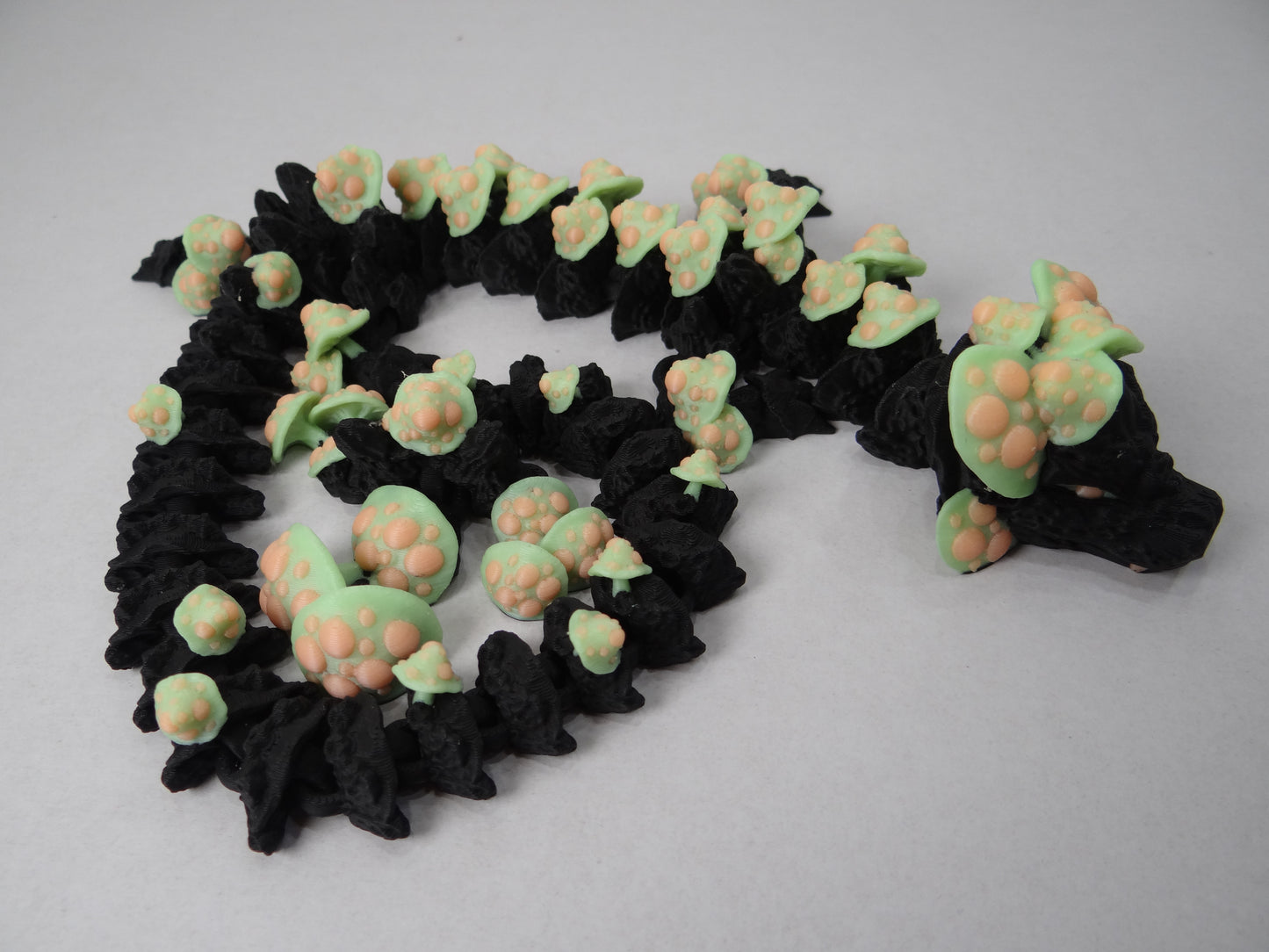 3D Printed Articulating Mushroom Dragon – Poseable Forest Fantasy Figure