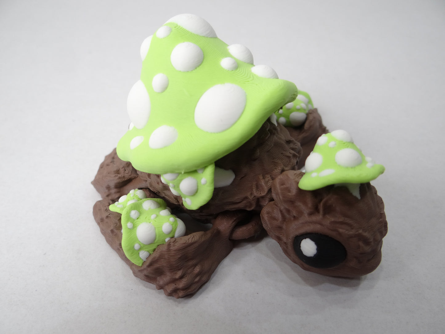 3D Printed Magnetic Mushroom Turtle – Articulating Poseable Fantasy Desk Pet