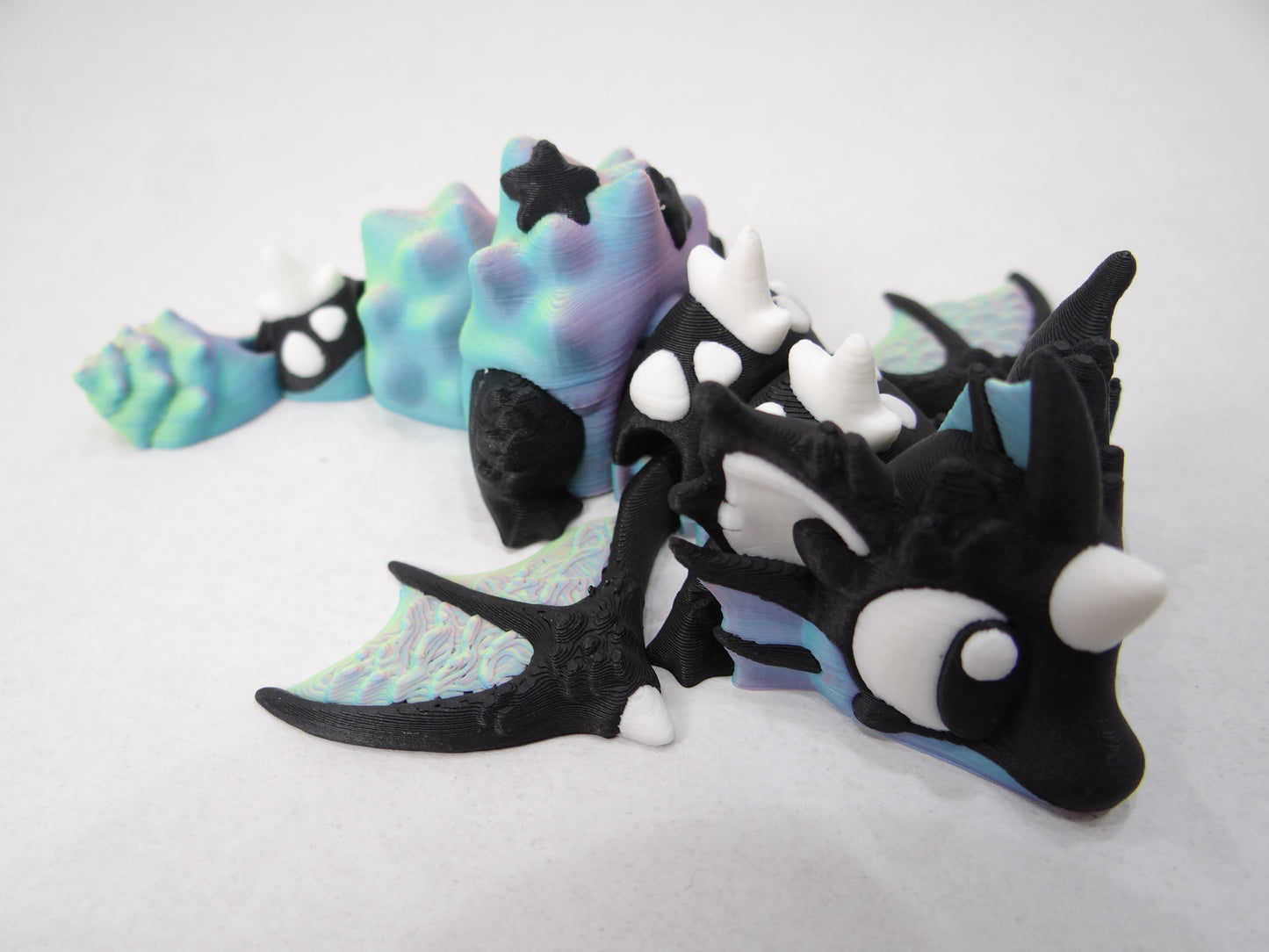 3D Printed Magnetic Baby Sea Shell Dragon – Poseable Articulated Ocean Fantasy Figurine for Collectors