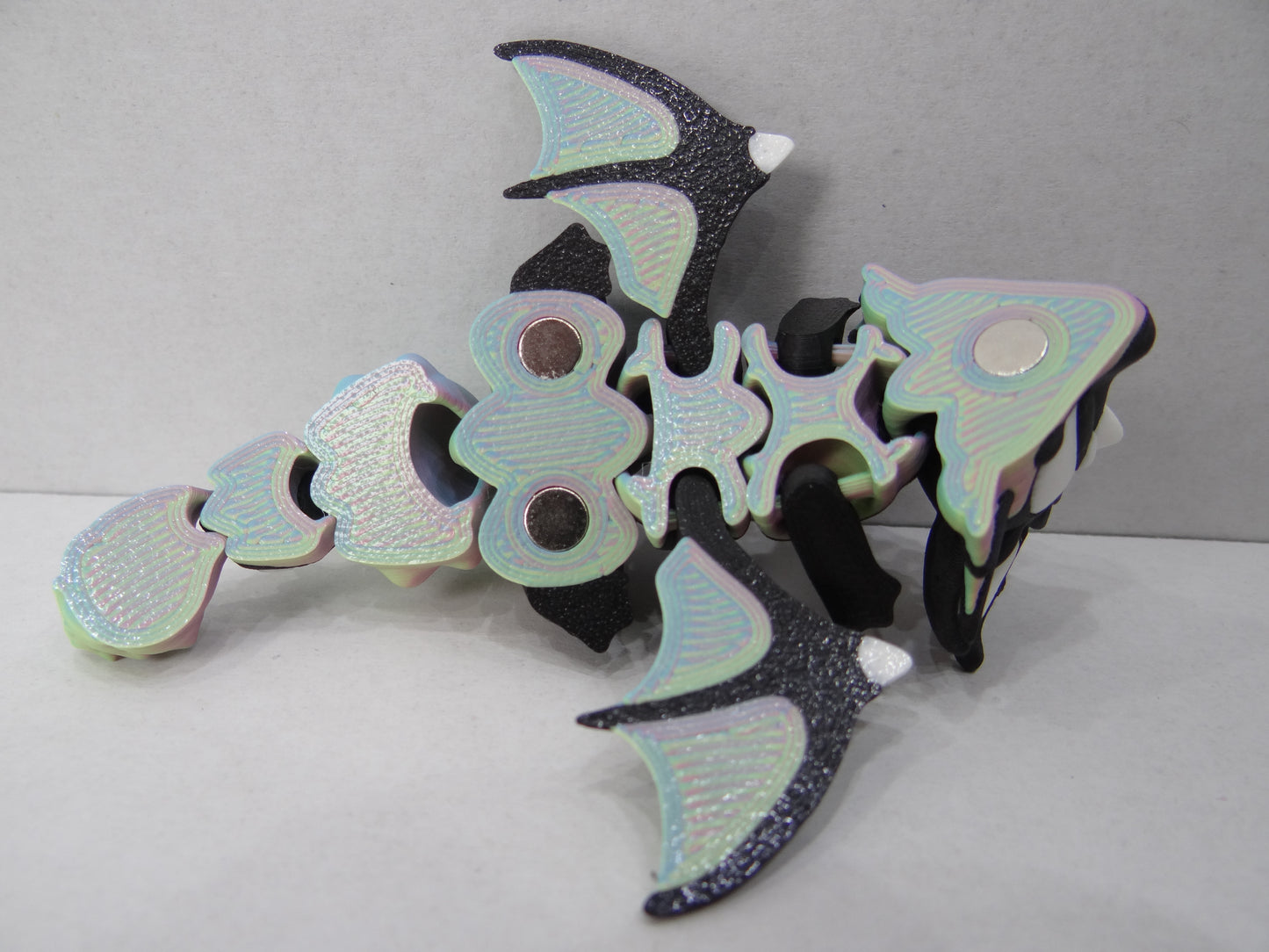 3D Printed Magnetic Baby Sea Shell Dragon – Poseable Articulated Ocean Fantasy Figurine for Collectors