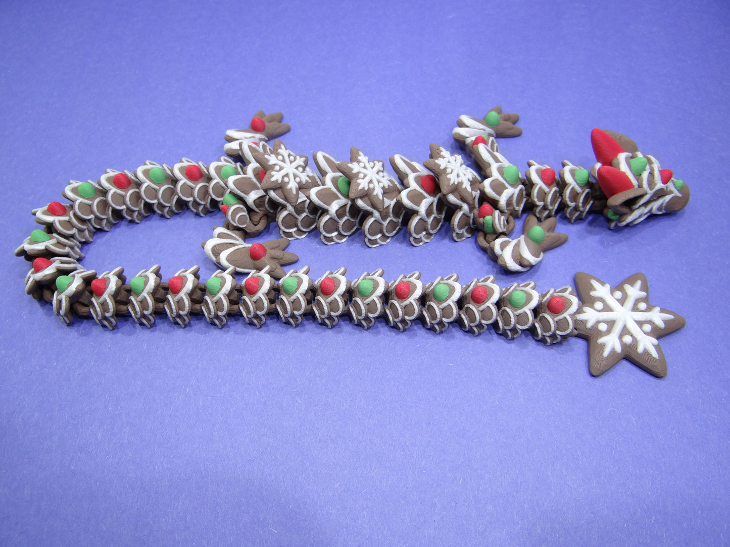 3D Printed Articulating Gingerbread Dragon – Sweet Holiday Fantasy Decor