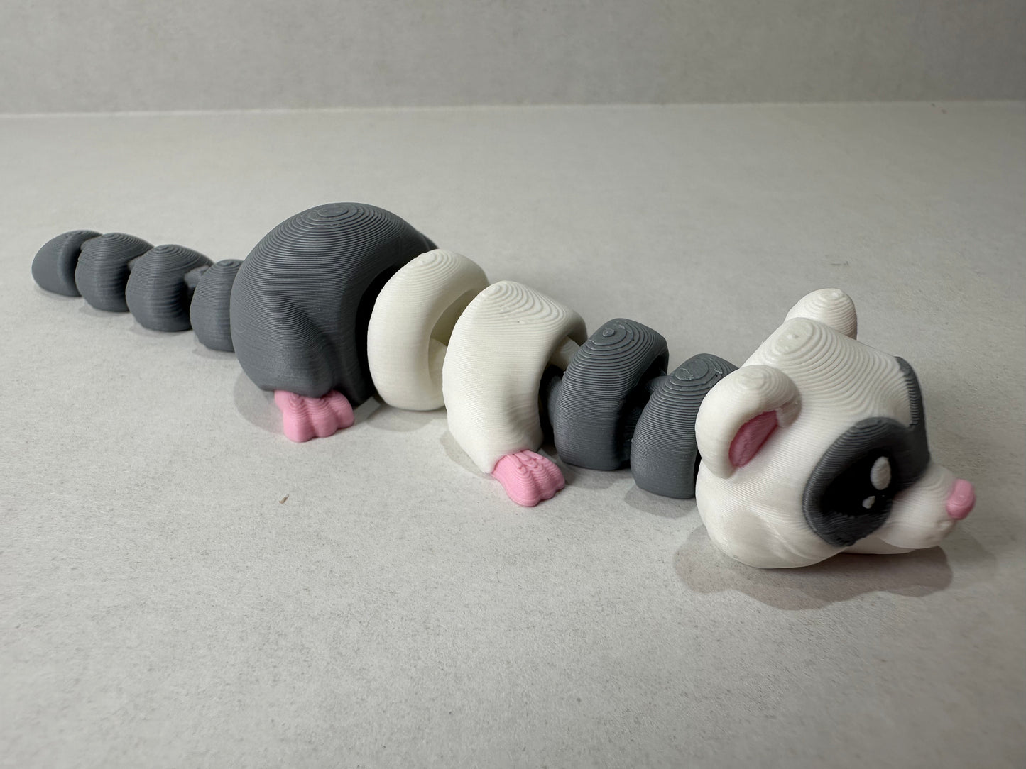 3D Articulating Ferret Decorative Figurine with Magnets
