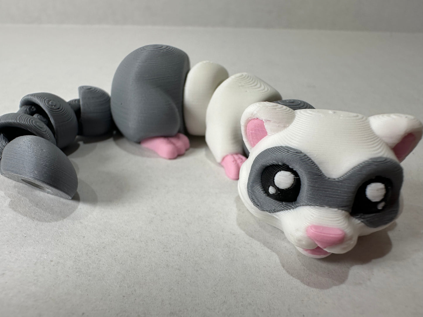 3D Articulating Ferret Decorative Figurine with Magnets