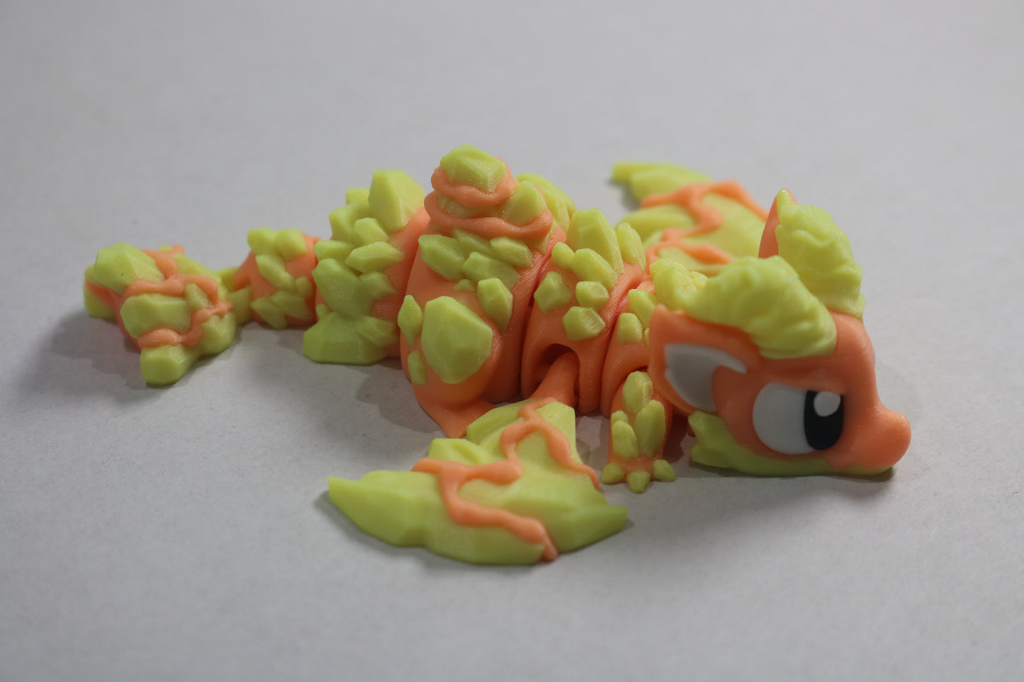Articulating Baby Magnetic Lava Dragon – 3D Printed Fantasy Shelf Decor