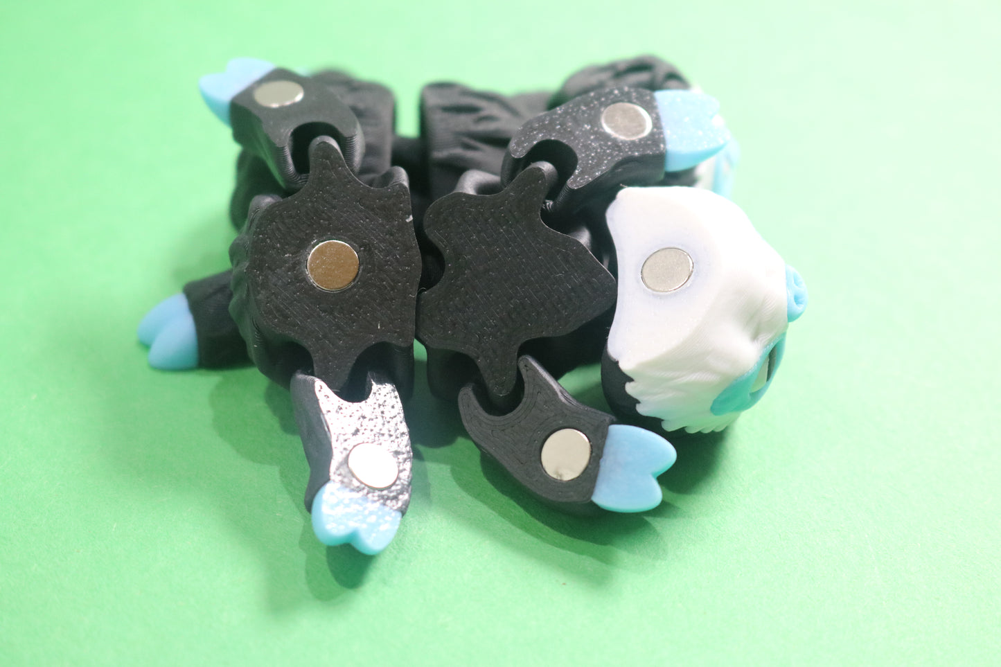 Articulating Magnetic Sloth – 3.25" 3D Printed Poseable Figurine – Glow in the Dark & Rainbow Options