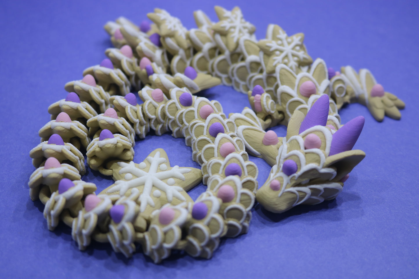 3D Printed Articulating Gingerbread Dragon – Sweet Holiday Fantasy Decor