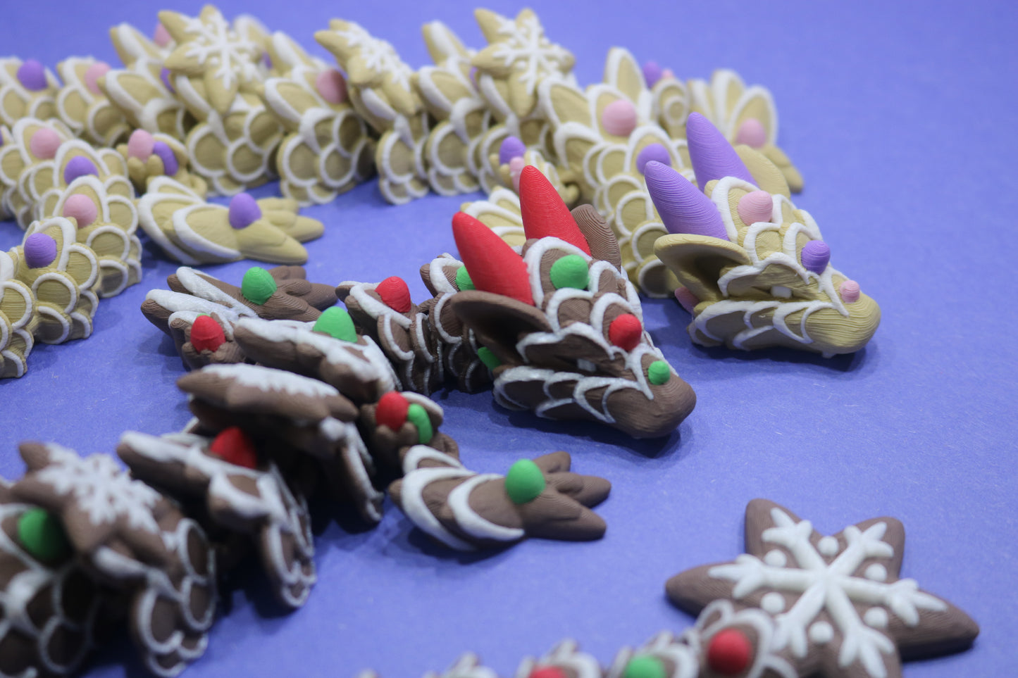 3D Printed Articulating Gingerbread Dragon – Sweet Holiday Fantasy Decor