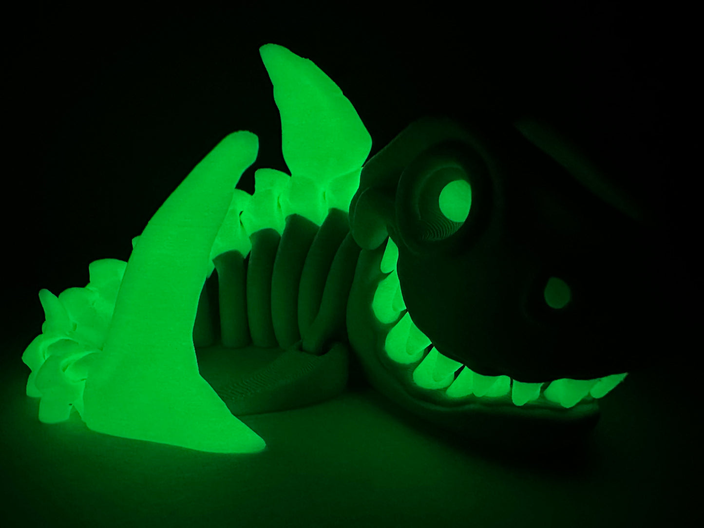 3D Printed Articulated Skeleton Shark Figurine Fidget