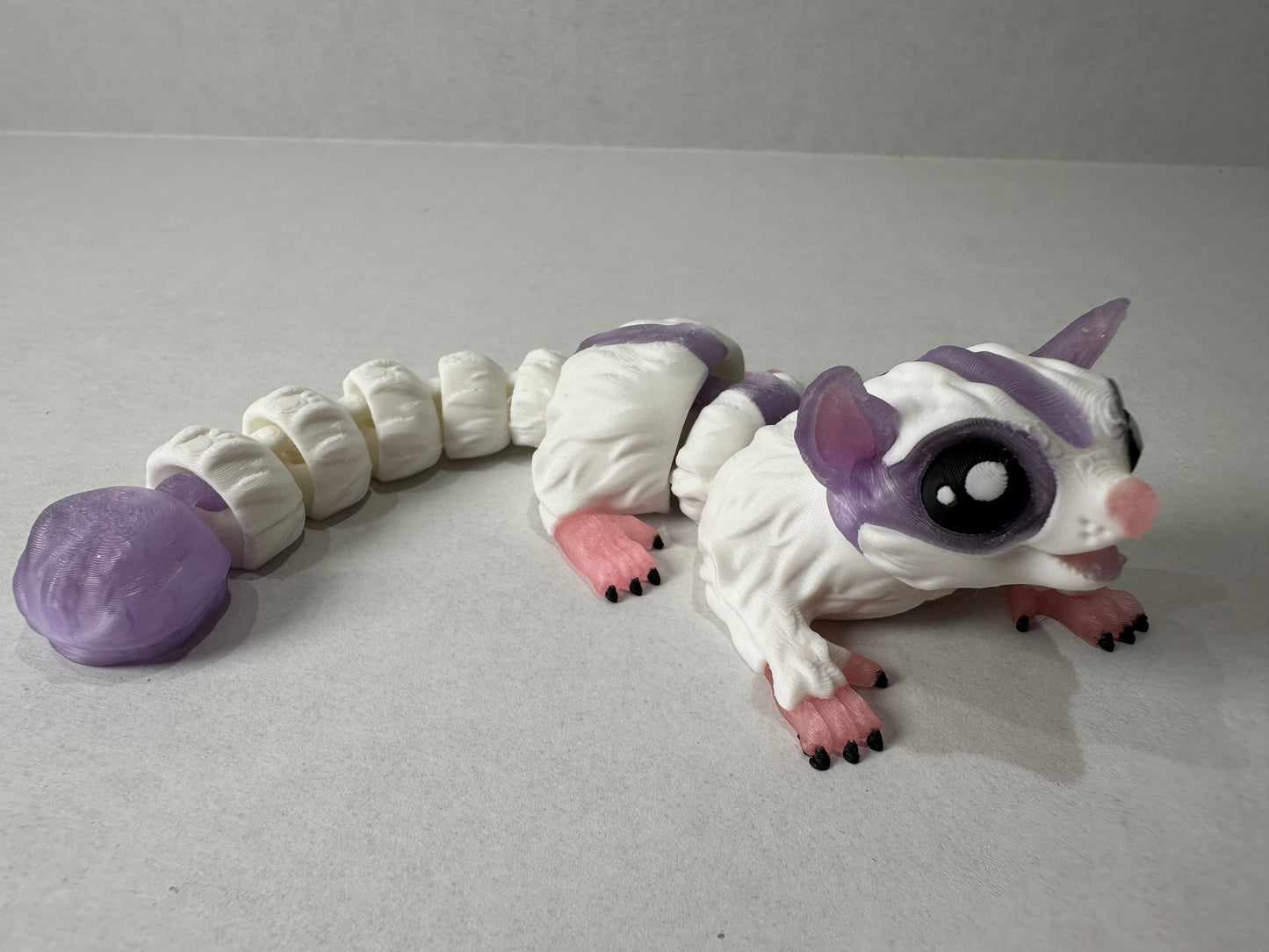 3D Articulating Sugar Glider Decorative Figurine Translucent with Magnets