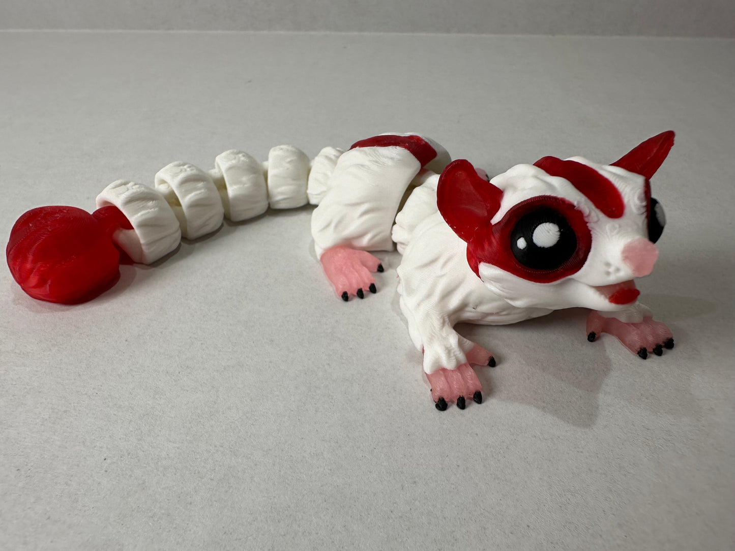 3D Articulating Sugar Glider Decorative Figurine Translucent with Magnets