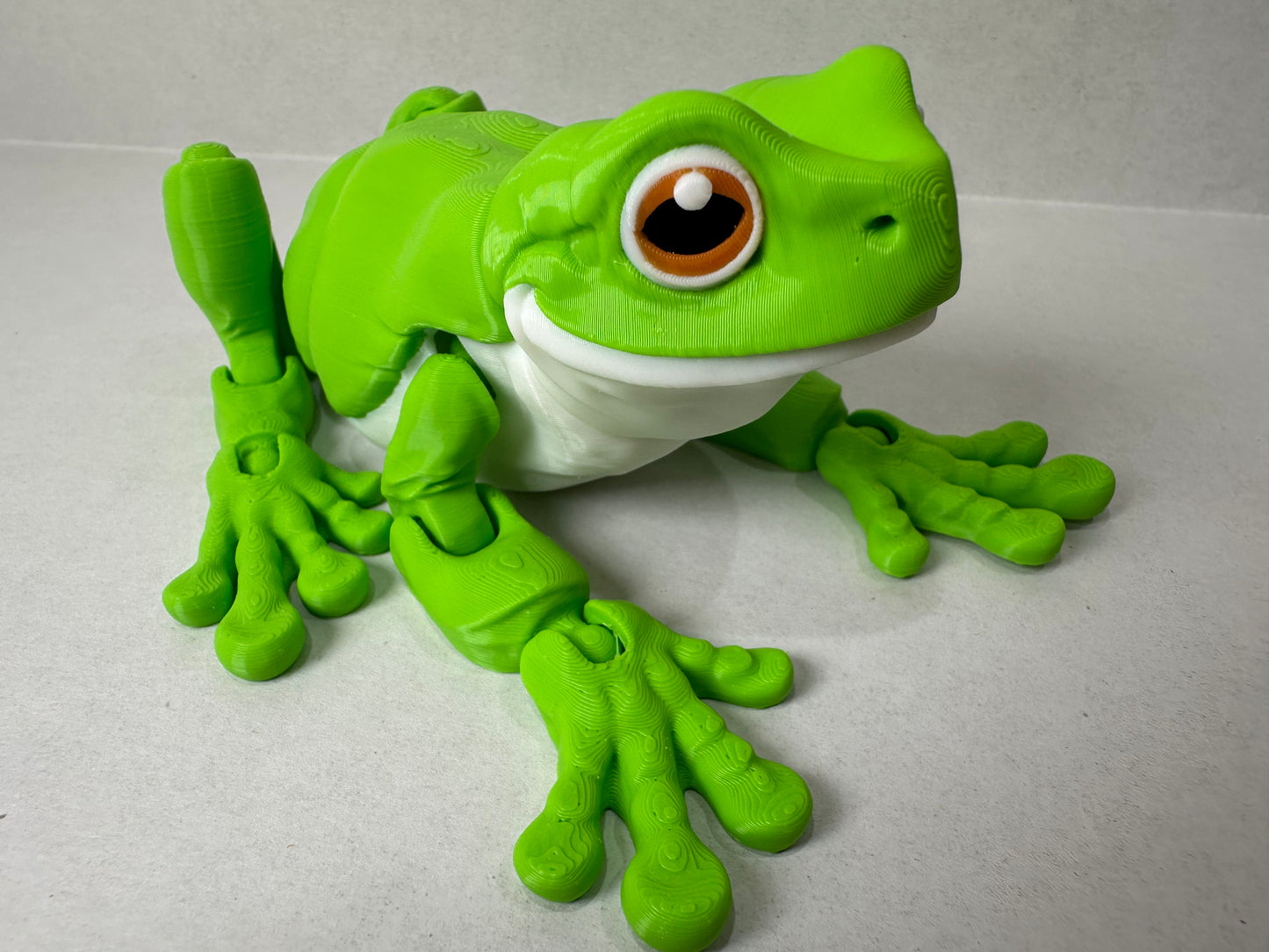 Articulating White's Tree Frog 3D Printed Fidget