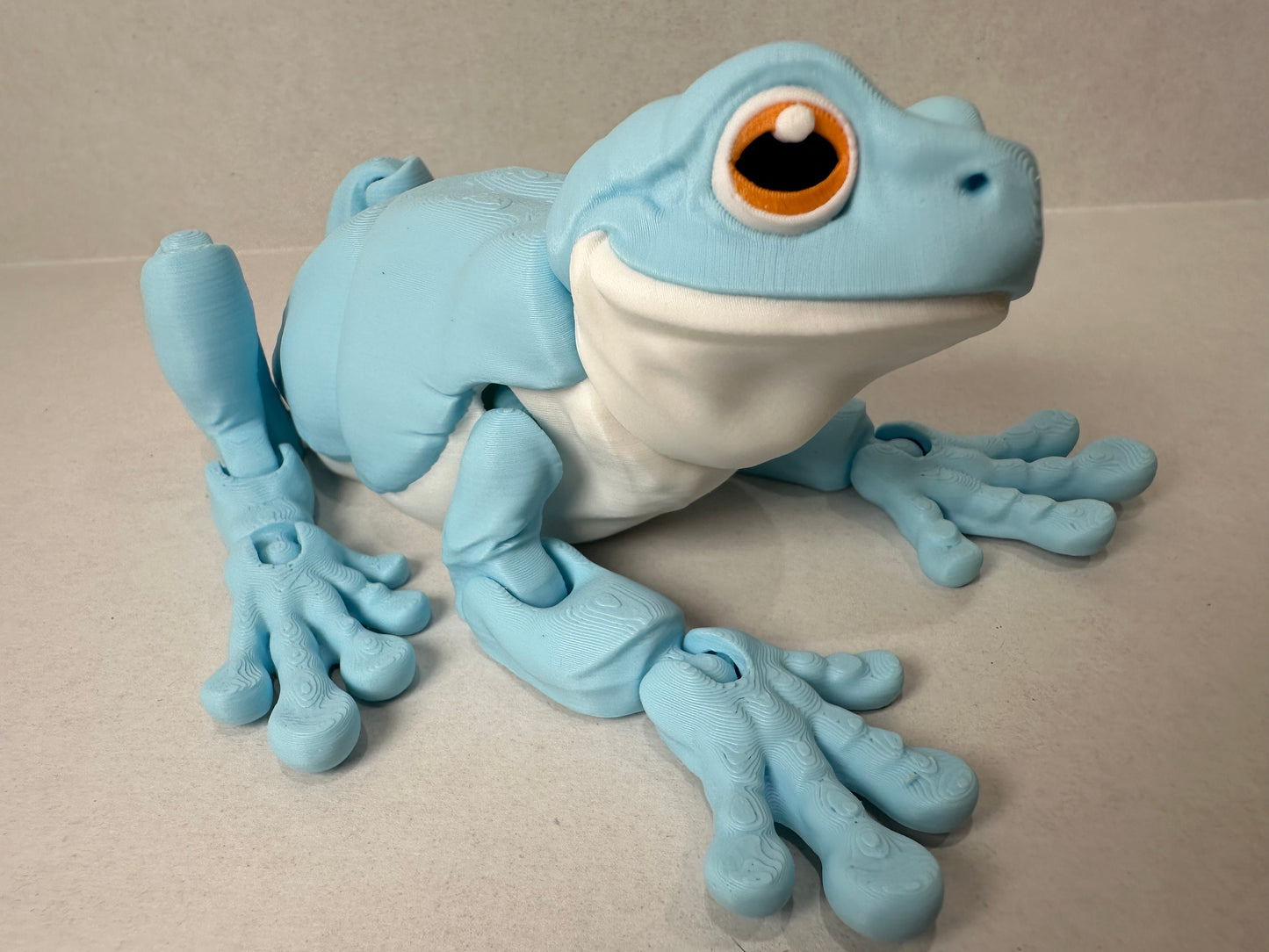 Articulating White's Tree Frog 3D Printed Fidget