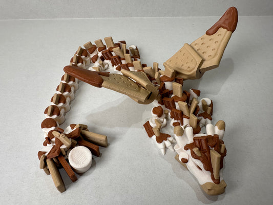 3D Printed Articulating S’more Dragon – Cute Campfire-Inspired Fantasy Decor