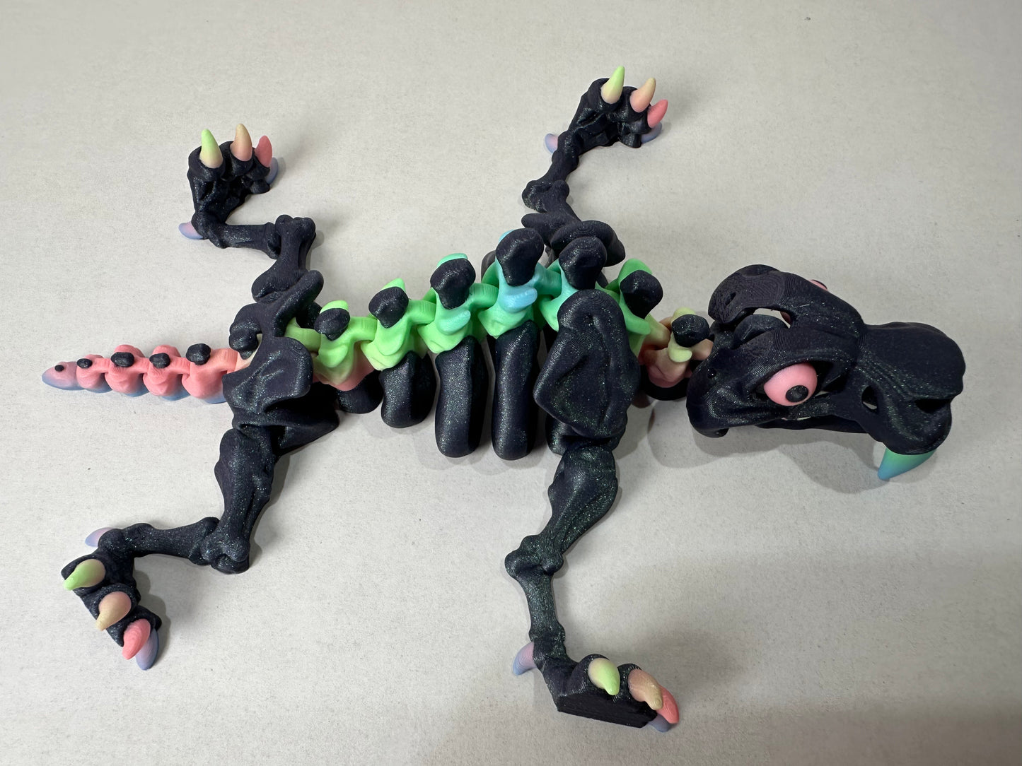 3D Printed Decorative Skeleton Saber Tooth Tiger Fidget
