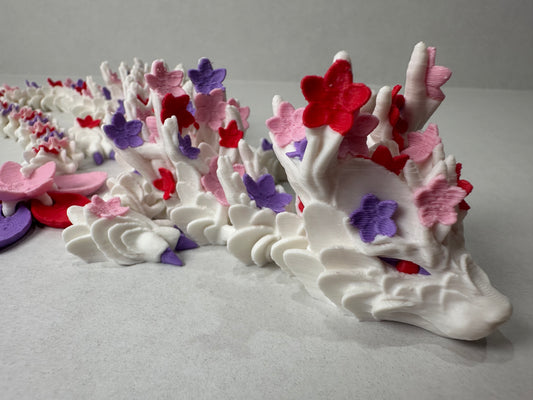 Cherry Blossom Dragons 3D Printed Decorative Figurine Fidget