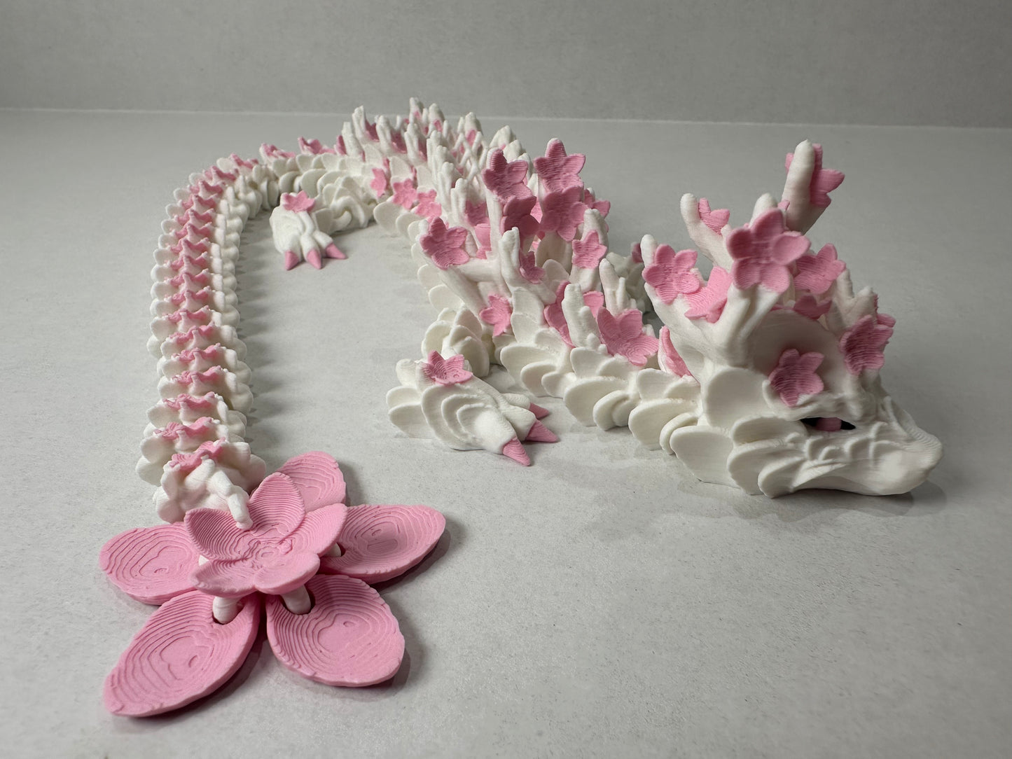 Cherry Blossom Dragons 3D Printed Decorative Figurine Fidget