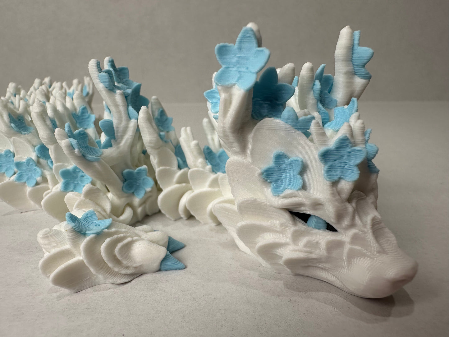 Cherry Blossom Dragons 3D Printed Decorative Figurine Fidget