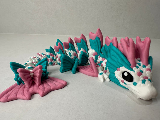 3D Printed Articulating Baby Koi Fish Dragon – Fantasy Display Collectible