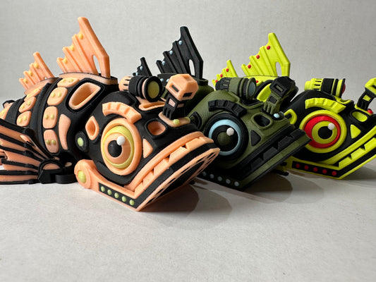 3D Printed Articulating Cyber Fish – Futuristic Display Piece or Gift