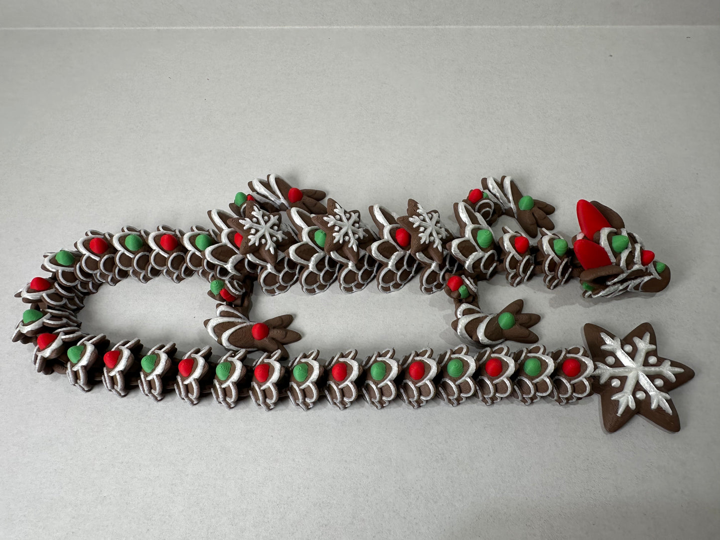 3D Printed Articulating Gingerbread Dragon – Sweet Holiday Fantasy Decor