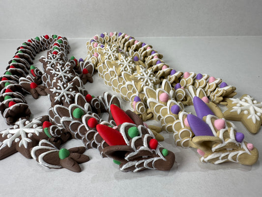 3D Printed Articulating Gingerbread Dragon – Sweet Holiday Fantasy Decor