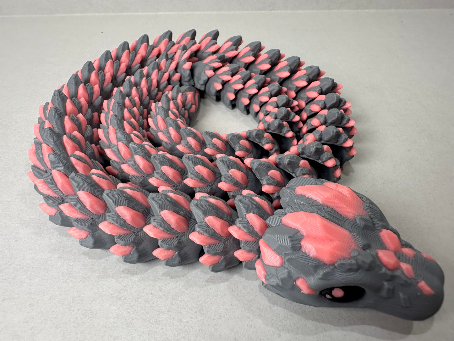 3D Printed Articulating Crystal Snake – Fantasy Decor or Unique Gift