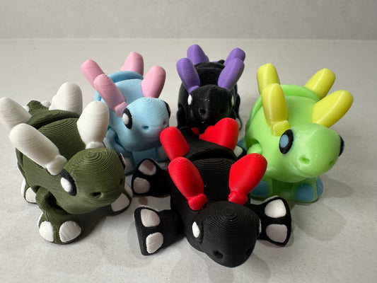 3D Printed Tiny Magnetic Stegosaurus – Cute Articulating Dino Fridge or Desk Buddy
